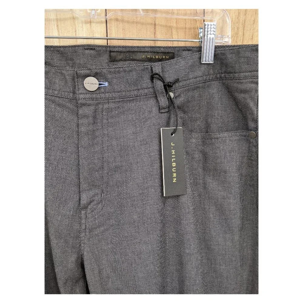 J. HILBURN Dark Grey Cotton Pique 5-Pocket Pants NWT 38x29.5